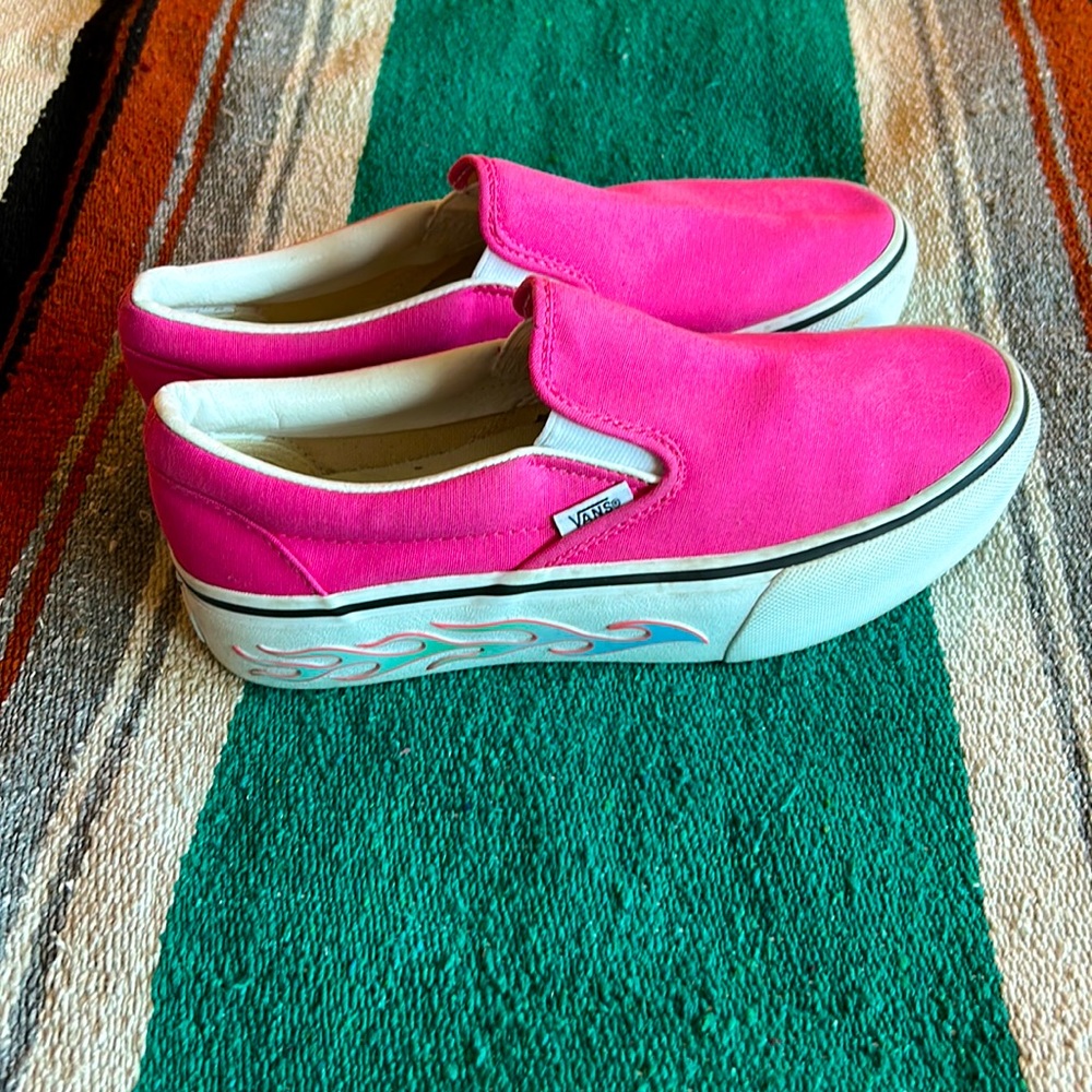 Pink flame platform Vans women 7.5
